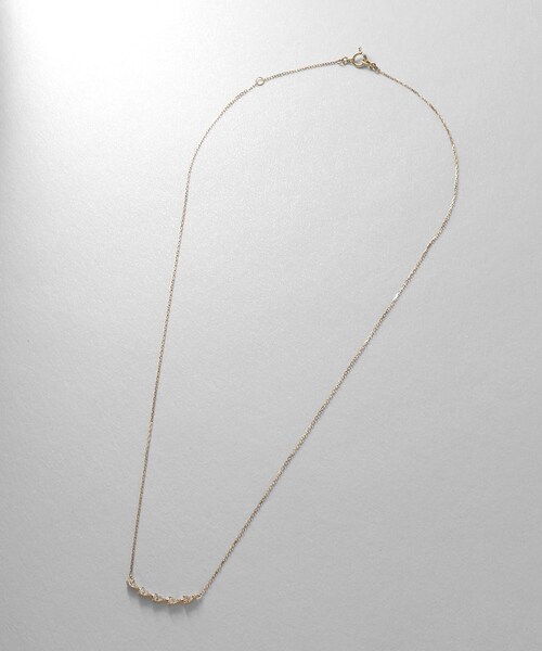 ネックレス K18ダイヤモンド ペアシェイプアーチ ネックレス レディースの画像