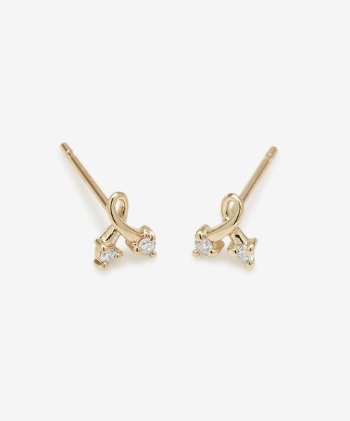 ピアス K10 イエローゴールド ダイヤモンド ピアス ESTELLE/エステール レディースの画像