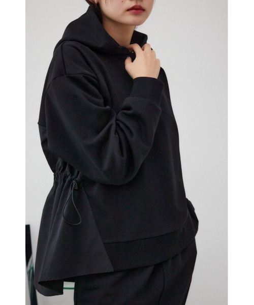 新品！！AZUL by MOUSSY ブラックフードジャンパー AZUL BY MOUSSY パーカー フハクドッキングパーカー レディース