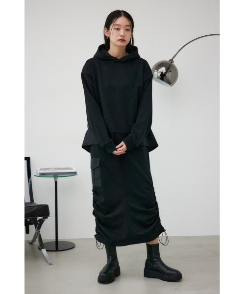 新品！！AZUL by MOUSSY ブラックフードジャンパー AZUL BY MOUSSY | デザインポンチパーカー (カーディガン
