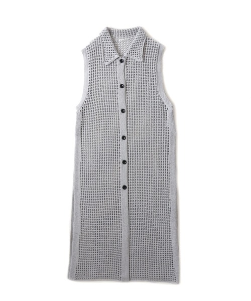 ベスト ジレ washi blend yarn mesh gilet(和紙混ヤーンメッシュジレ) レディース DRESSLAVE ベスト ジレ washi blend yarn mesh gilet(和紙混