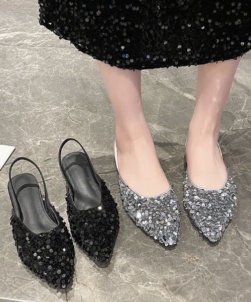 LADY LIKE（レディライク） パンプス ミニスパンコールパンプス