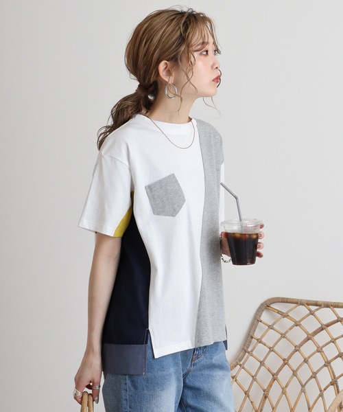 EGLANTINE tシャツ Eglantine 切り替え配色カットソー