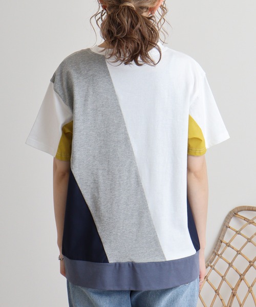 EGLANTINE tシャツ Eglantine 切り替え配色カットソー