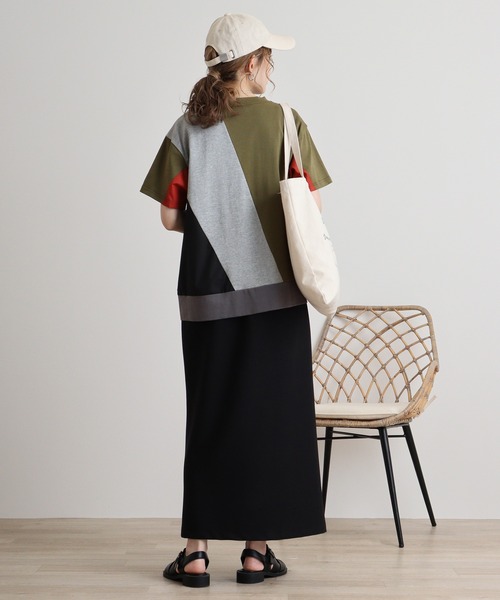 EGLANTINE tシャツ Eglantine 切り替え配色カットソー