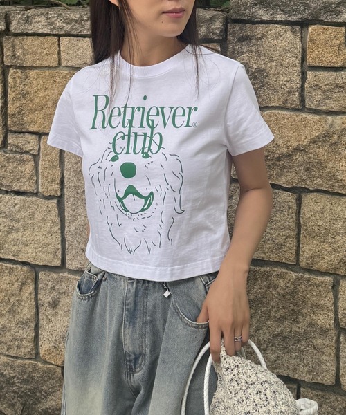 tシャツ 「UNISEX」Retriever Club／LAUGHINクロップT レディース メンズ