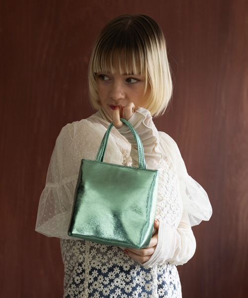 MAISON BREEZE reveur ハンドバッグ 「MAISON reveur」metallic square