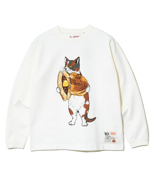 go slow caravan 超ヘビーUSA/C どら焼き猫ロングスリーブ go slow caravan 超ヘビー USA/C どら焼き 猫 ロングスリーブ