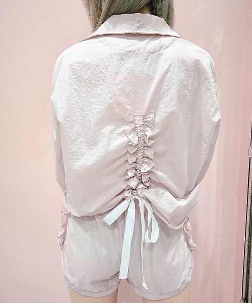 lilLilly レースオーガンジーフリルショートパンツ レースオーガンジーフリルショートパンツ【セットアップ対応