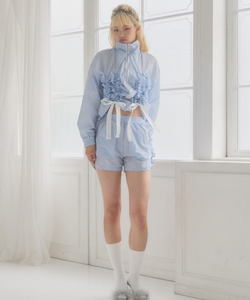 lilLilly シルバー　ショートパンツ lilLilly パンツ フリルショートパンツ レディース : ZOZOTOWN