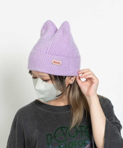 SVEC（シュベック） ニット帽 ニットキャップ 猫耳 シャギー ワッチ