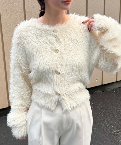 VIS（ビス） カーディガン ラビットタッチカーディガン レディース