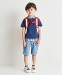 tシャツ 襟付きミキハウスチェック半袖Tシャツ...の詳細画像3
