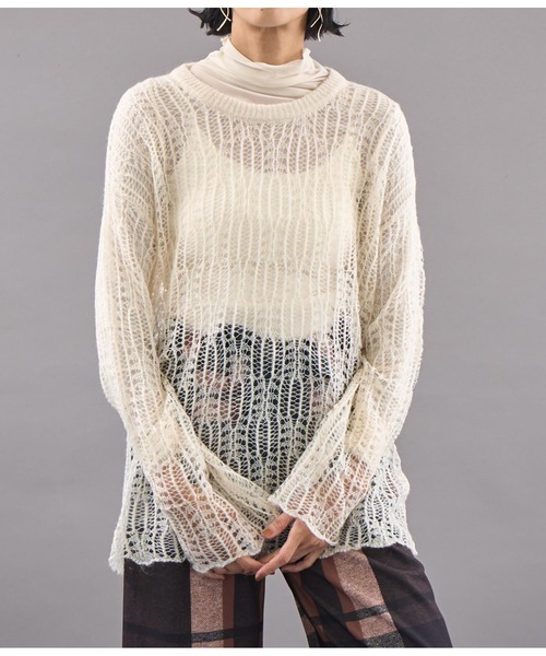 Settimissimo（セッティミッシモ） ニット セーター モヘア混 透かし