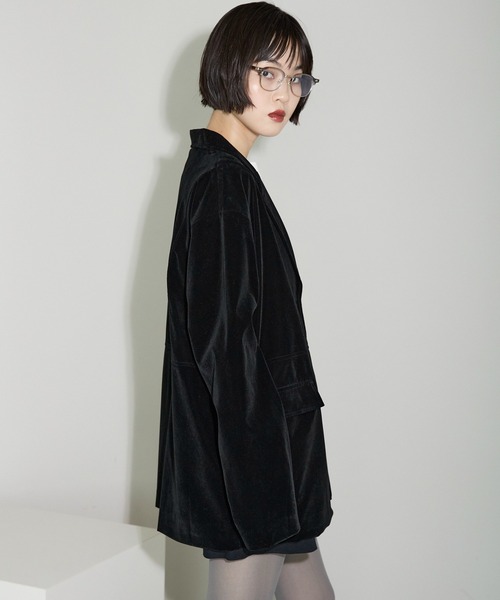 leimn ジャケット テーラードジャケット ベロアテーラードジャケット