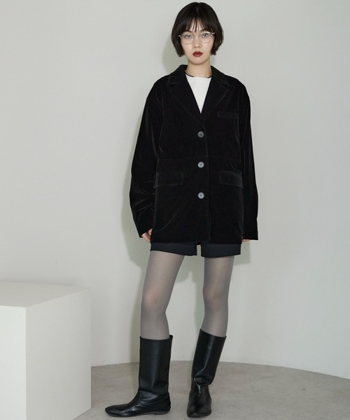 【新品未使用】leimn ／ベロアテーラードジャケットBonjour Sagan leimn ジャケット テーラードジャケット ベロアテーラードジャケット