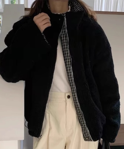 AsRiRe ブルゾン アウター 新色追加/2way チェック柄ブルゾン