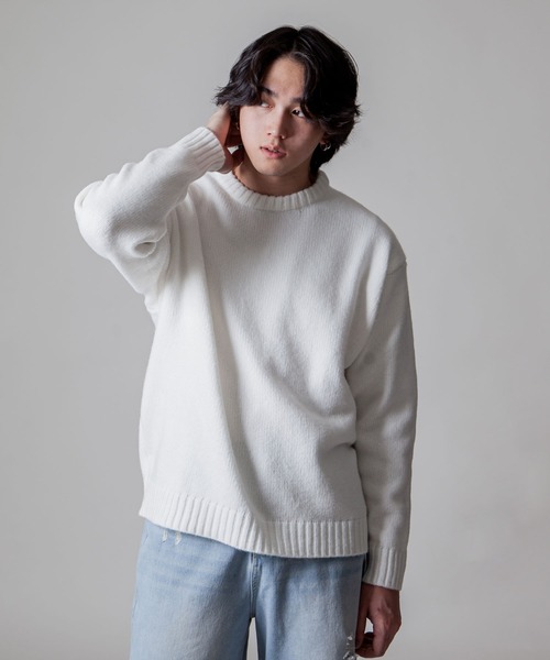 ZIP FIVE -White Line- セーター ニット 「White Line」 リラックス
