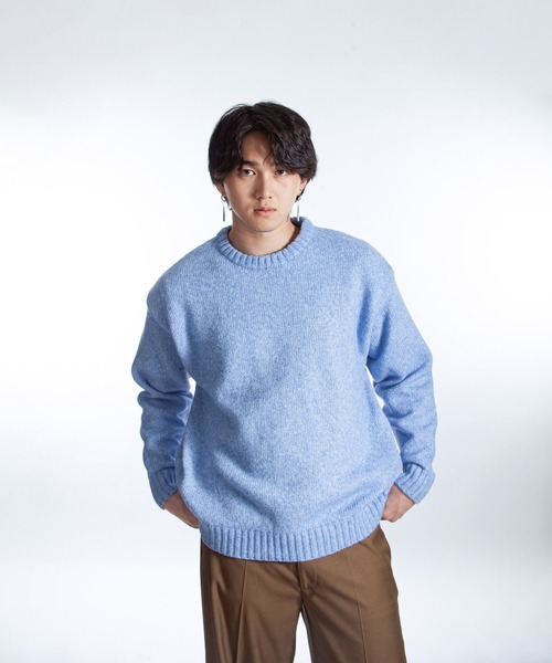 Iami in fact シェットランドウール BOYFRIEND ニット 白 8Sy687iE3Uvk.jpg?width=768