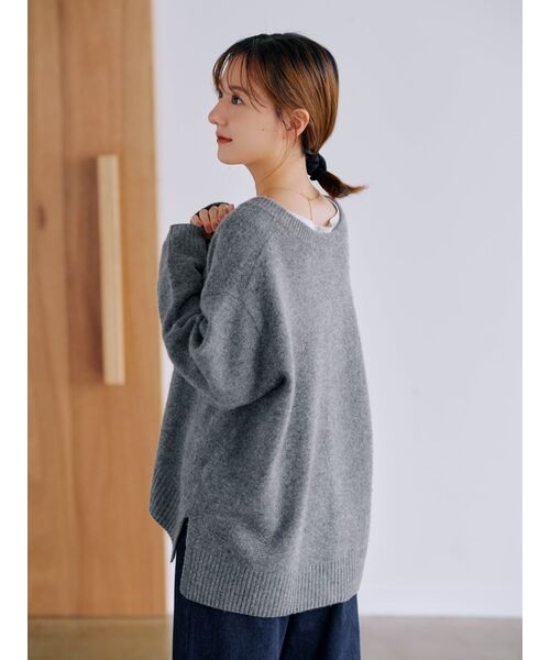 ニット セーター ウールカシミヤVネックニット 「低身長・小柄女性