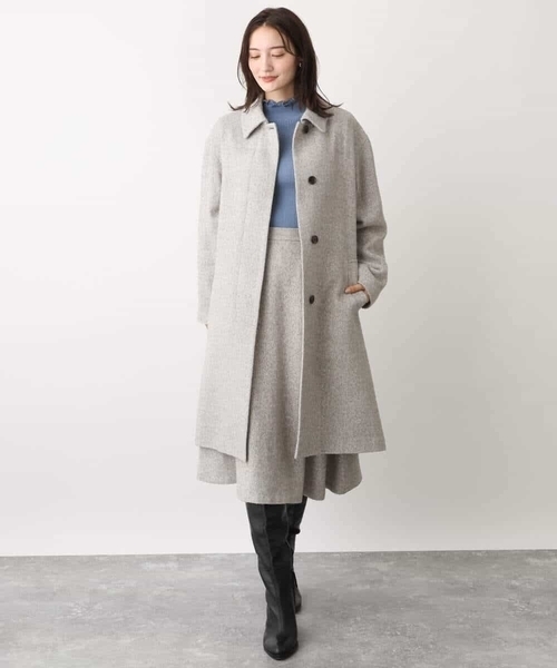 グレー ステンカラーコート 38サイズ MK MICHEL KLEIN（エムケー ミッシェルクラン） ステンカラーコート 38