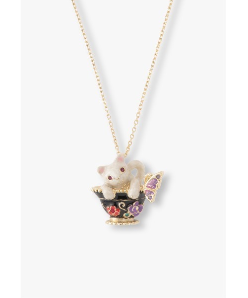 ANNA SUI（アナスイ） ネックレス 白猫モチーフ ネックレス レディース