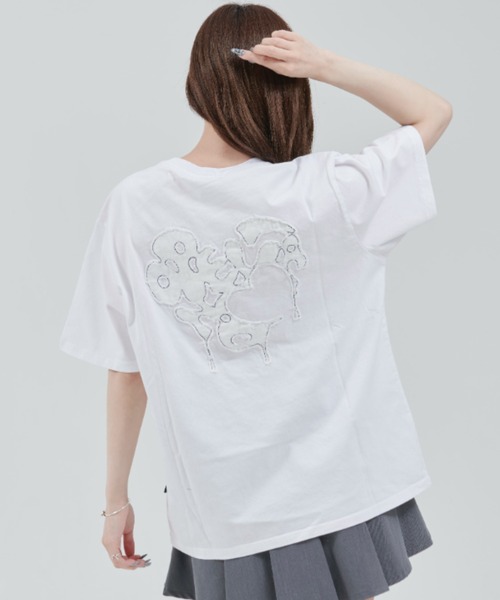 ★OY★EMBROIDERED HEART TEE - WHITE★正規品/直送料込 OY/オーワイ』 EMBROIDERED HEART TEE/エンブロイダーハート半袖
