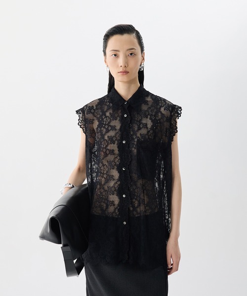 ブラウス シャツ Sheer Lace Shirt / シアーレースシャツ レディース