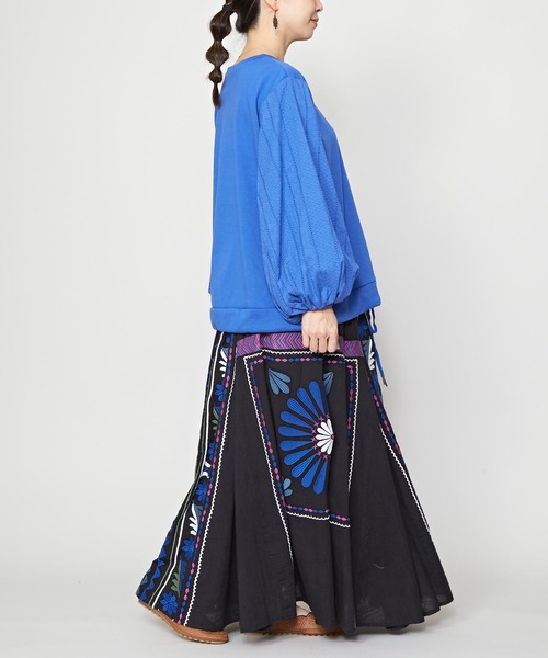 チャイハネ（CAYHANE） スカート 「チャイハネ」バフラ刺繍ロング