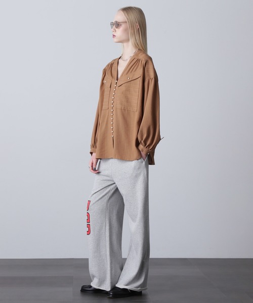 ブラウス シャツ (GENE HEAVENS)WORK POCKET BIG SHIRT レディース セール】(GENE HEAVENS)WORK POCKET BIG SHIRT（シャツ/ブラウス