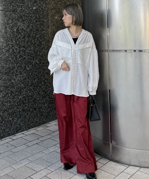 ROSE BUD ブラウス シャツ (GENE HEAVENS)COTTON PEARL BUTTON V