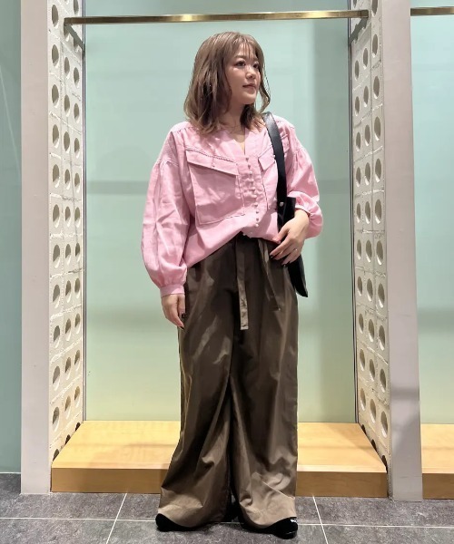 ROSE BUD ブラウス シャツ (GENE HEAVENS)COTTON PEARL BUTTON V