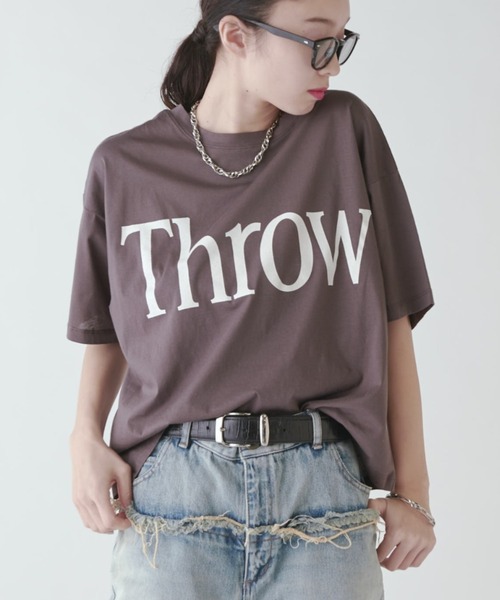 tシャツ BIGロゴ短丈Tシャツ レディース