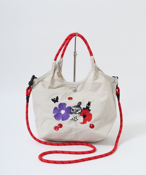 MOOMIN（ムーミン） ハンドバッグ 刺繍デザインナイロン2WAY 