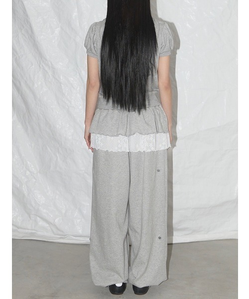 パンツ FANCY CLUB FRILL LACE BUTTON SWEATPANTS 5BMM197 FANCY CLUB スウェットパンツ ジャージ 「FANCY CLUB」FRILL