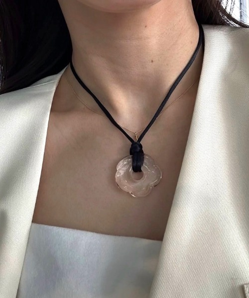 ネックレス HAND CRAFT GLASS FLOWER NECKLACE レディース_2