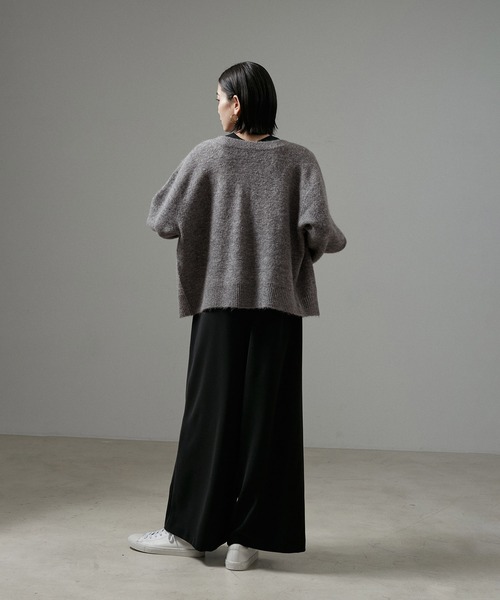 「SALON adam et rope'」 ニットカーディガン FREE ライトグレー レディース_画像3