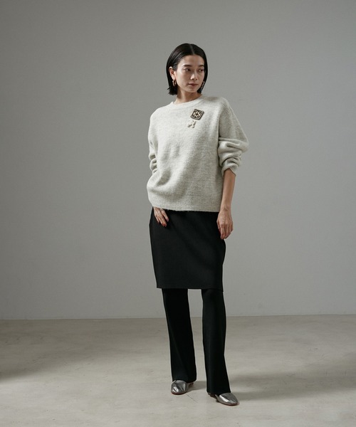 「SALON adam et rope'」 ニットカーディガン FREE ライトグレー レディース_画像5