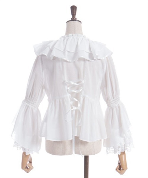 axes femme レーシートッパーカーディガン　生成り　姫袖　レース　森姫 LD71X03S_L.jpg