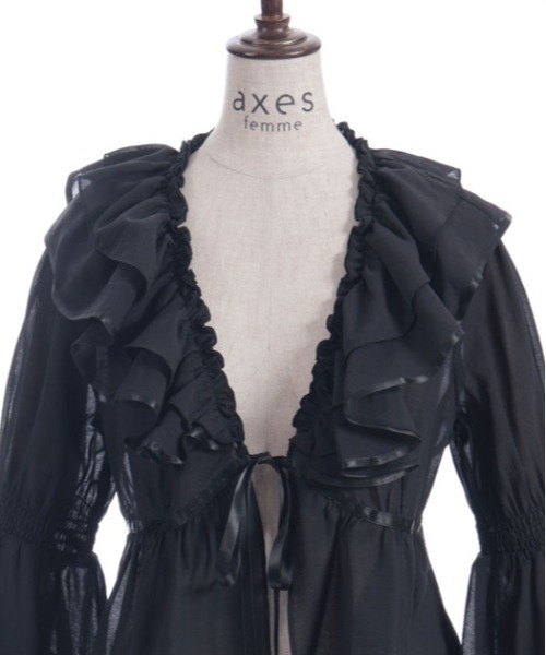 カーディガン レース袖フリルボレロ レディース axes femme カーディガン レース袖フリルボレロ レディース