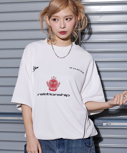 tシャツ オーバーサイズドローコードハーフスリーブゲーム