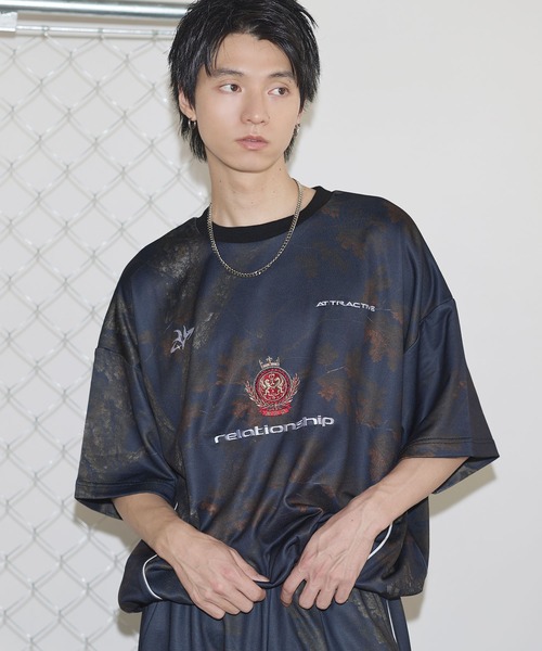 tシャツ オーバーサイズドローコードハーフスリーブゲーム