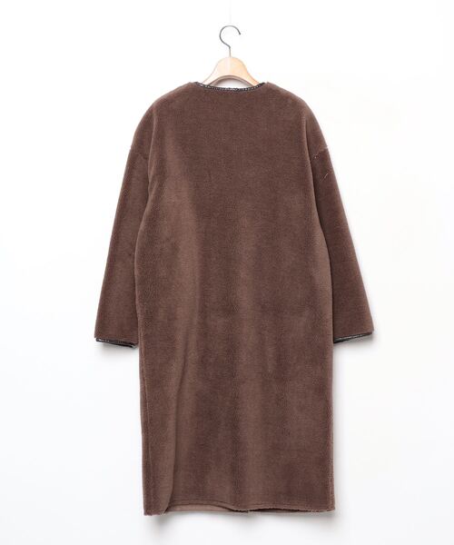 「B:MING by BEAMS」 ノーカラーコート MEDIUM ブラウン レディース_画像2