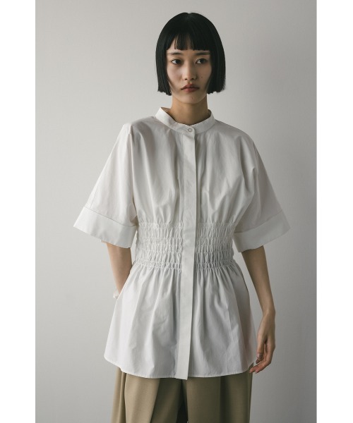 ブラウス シャツ WAIST SLIT OVER シャツ レディース TREOVER ブラウス シャツ さらりとしたやさしい生地感で暑い日に