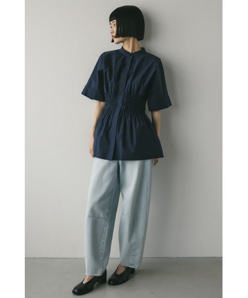 STYLEMIXER ブラウス シャツ ウエストシャーリングシャツ「春服