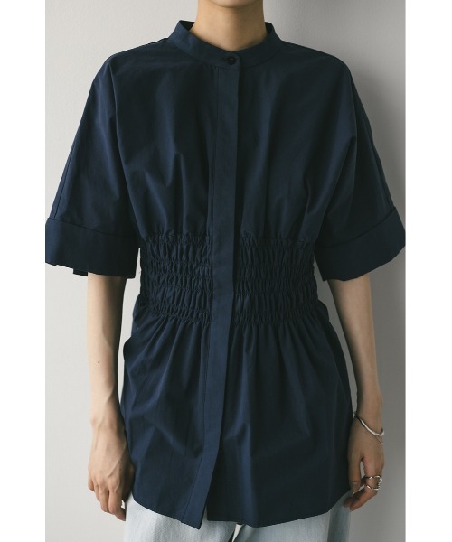 ブラウス シャツ ウエストシャーリングシャツ「春服」新作ブラウス レディース STYLEMIXER ブラウス シャツ ウエストシャーリングシャツ「春服