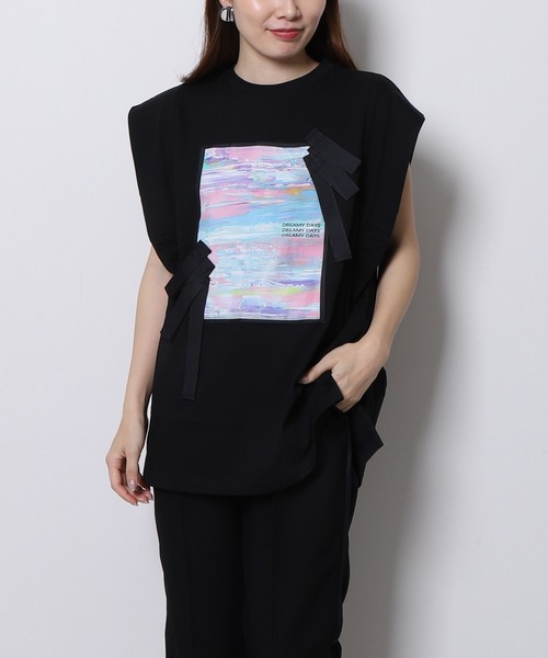 tシャツ プリントロゴＴ レディース