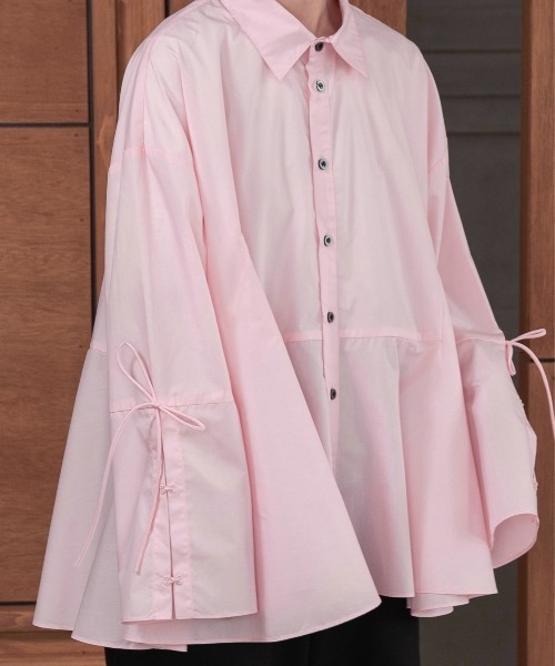 ブラウス シャツ FLARE SLEEVE BLOUSE レディース lawgy ブラウス シャツ flare sleeve arrange shirt / フレア