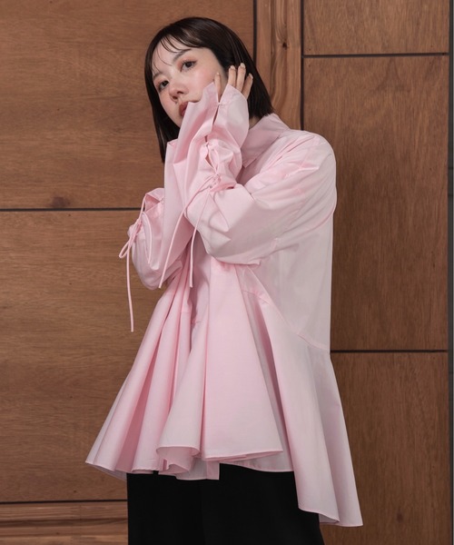 ブラウス シャツ FLARE SLEEVE BLOUSE レディース lawgy ブラウス シャツ flare sleeve arrange shirt / フレア