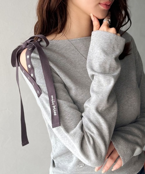 mily bilet tシャツ 「mily bilet」甘さを添える大人の肌見せ。肩